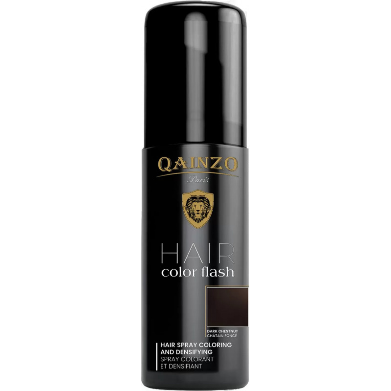 QAINZO Hair Spray Color Flash Châtain Foncé 150 ml