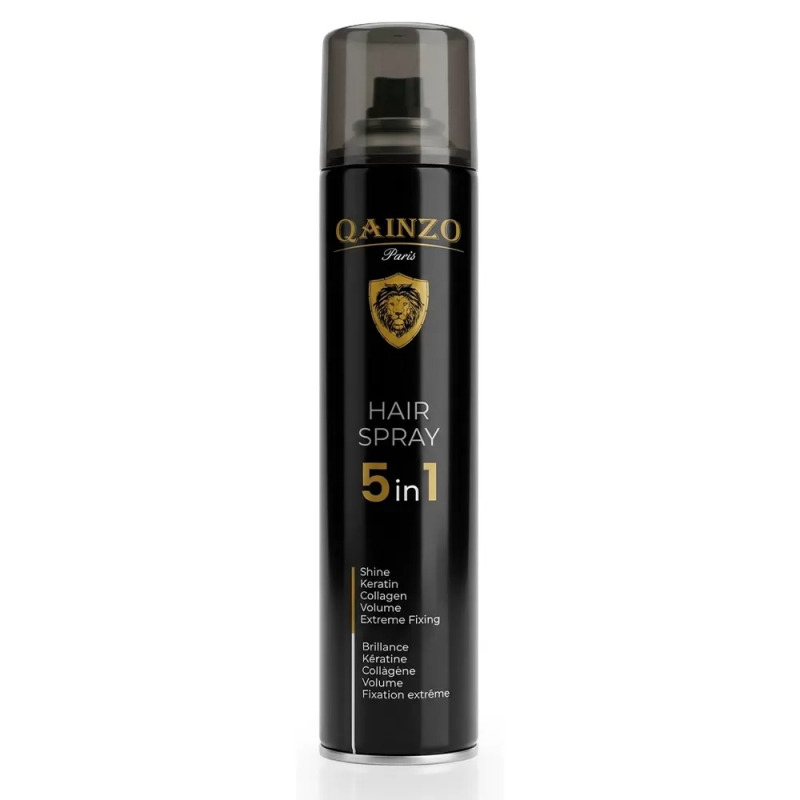 Laque professionnelle QAINZO Hair Spray 5 en 1 400 ml