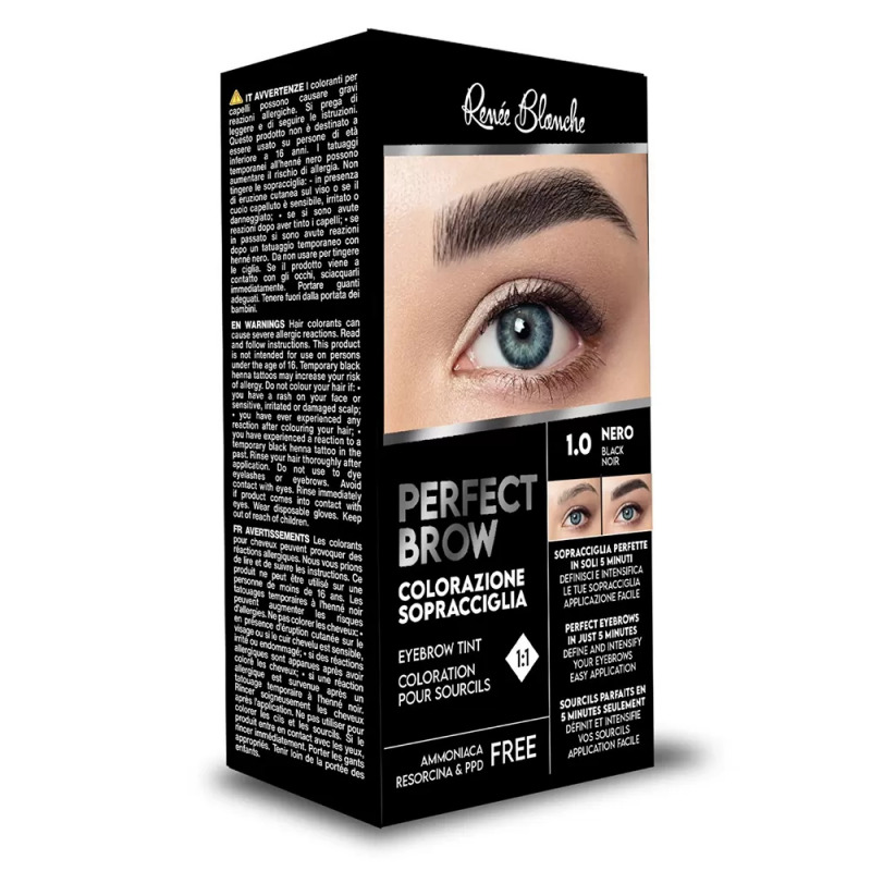 Kit PerfectBrown teinture sourcils noir Renée Blanche