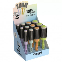 Présentoir Shine Colorix CENTAURE avec 12 brosses thermiques