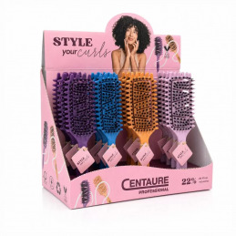 Présentoir Colorix Curly de 12 brosses démêlantes CENTAURE