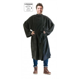 Peignoir NEWIX en microfibre noire pour salon de coiffure ACADEMY