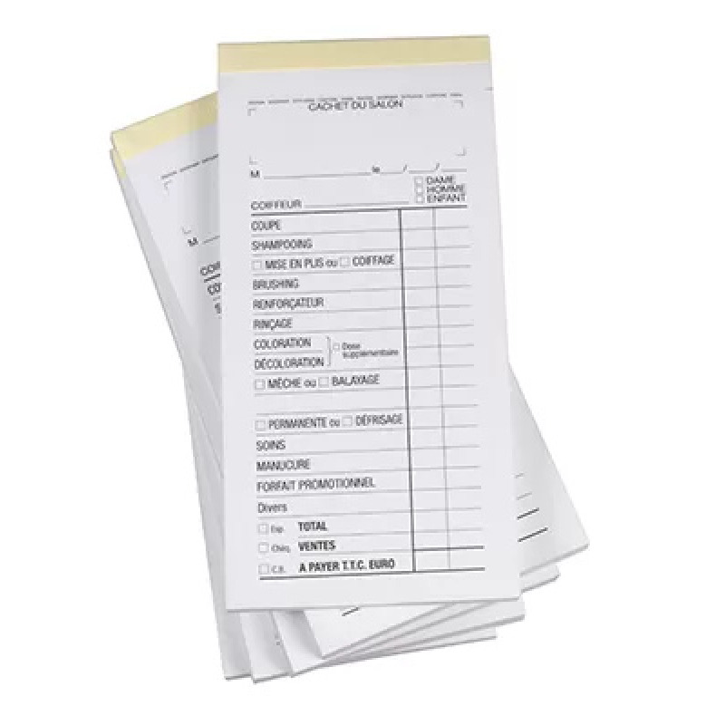 Bloc de facturation coiffure ACADEMY, 10 carnets de 50 fiches