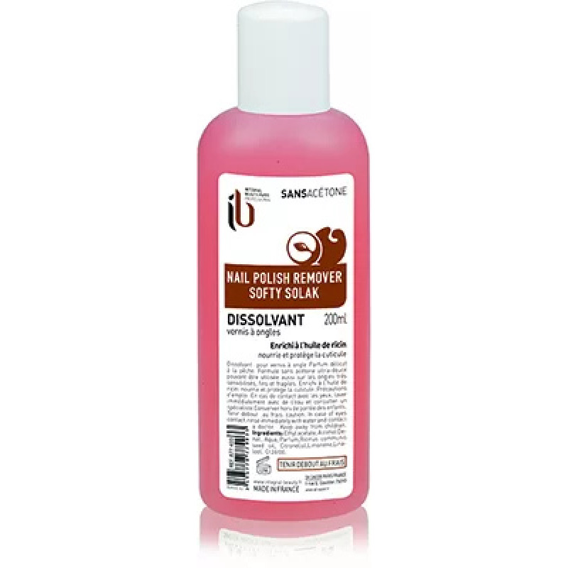Dissolvant vernis pêche sans acétone 200 ml INTEGRAL BEAUTY