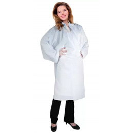 Peignoir professionnel NEWIX blanc avec fermeture velcro
