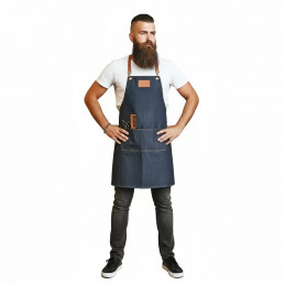 Tablier JIMY Blue Jean ACADEMY pour salon de coiffure
