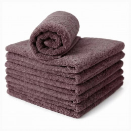 Serviette coiffeur marron 100 % coton x6 ACADEMY