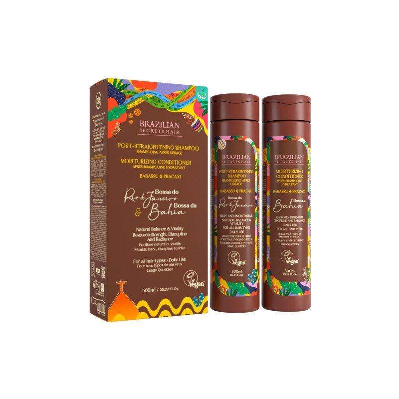 Kit après-lissage shampoing et après-shampoing 600 ml - Brazilian Secrets Hair
