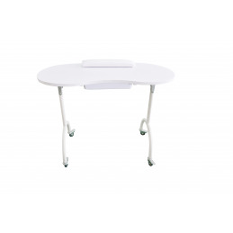 Table manucure pliante avec tiroir PALMAR - Weelko Table manucure pliante avec tiroir PALMAR - Weelko