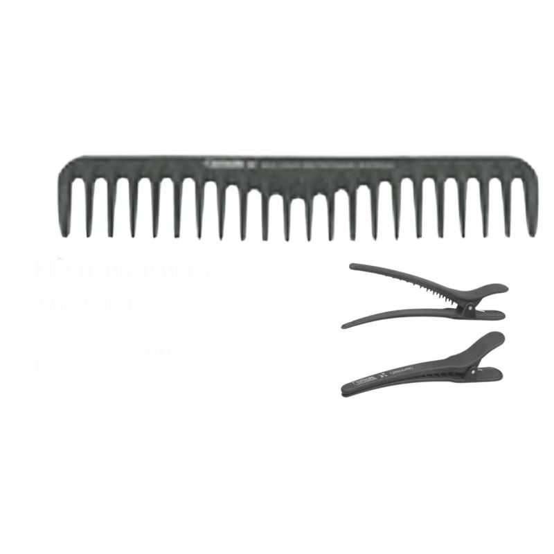 Peigne CENTAURE Carbone mécheur - 19 cm + 2 pinces