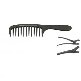 Peigne CENTAURE Carbone râteau - 20 cm avec 2 pinces