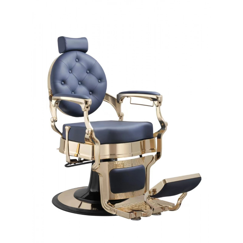 BUZZ GOLD BLUE fauteuil de barbier bleu Weelko