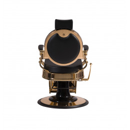 BUZZ GOLD fauteuil de coiffure barbier noir et doré - Weelko