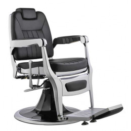 Fauteuil de barbier noir RIFF SILVER-BLACK
