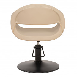 Fauteuil de coiffage GLAM en PVC noir Weelko