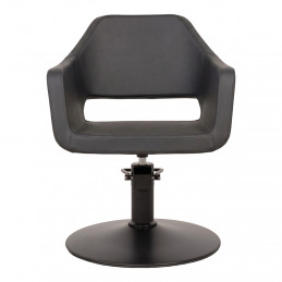 WHIM R Fauteuil de coiffage noir avec base ronde - Weelko
