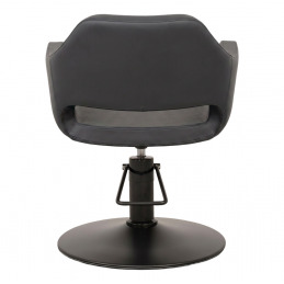 WHIM R Siège de coiffure noir avec base ronde - Weelko