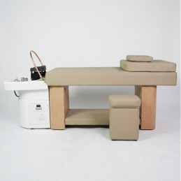 Bac de lavage NUKI beige et blanc - Weelko