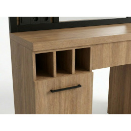 FOLK OAK, poste de coiffage au revêtement Oak - Weelko