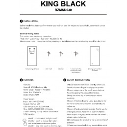 KING mobilier de coiffage avec miroir LED