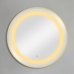 Miroir salon de coiffure BREE GOLD éclairé par LED
