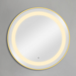 BREE GOLD miroir coiffeuse rond avec LED intégré