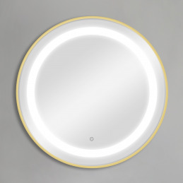 Miroir professionnel rond BREE GOLD pour coiffage