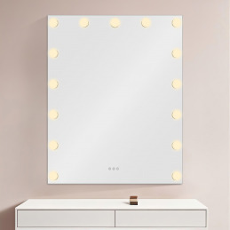 SHINE Poste de travail coiffure avec ampoules - Weelko