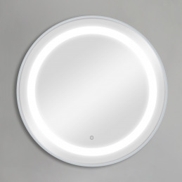 BREE SILVER poste de coiffage avec miroir rond BREE SILVER poste de coiffage avec miroir rond