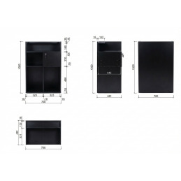 KRAFT bureau d’accueil marron