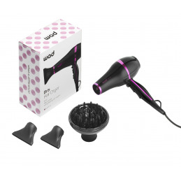 Sèche-cheveux WAD BRIS BLACK/ROSE professionnel - Weelko