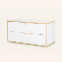Ikon Drawers Module - Module de rangement blanc à deux tiroirs - Weelko