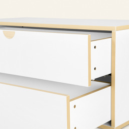 Ikon Drawers Module - Système de rangement blanc à deux tiroirs - Weelko