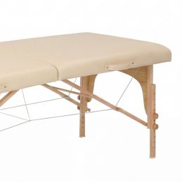 Table de massage Nomad One pliante en bois crème