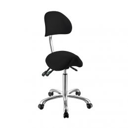 Tabouret ergonomique Noble noir avec dossier