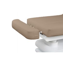 Table électrique Post beige avec repose-pieds extensible
