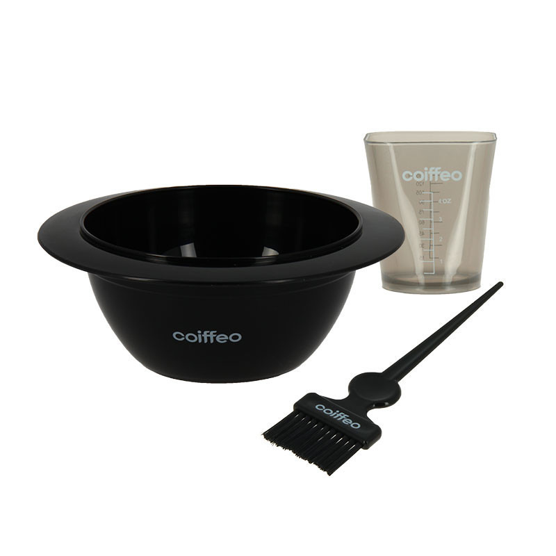 Kit de coloration avec bol, pinceau large et doseur Coiffeo