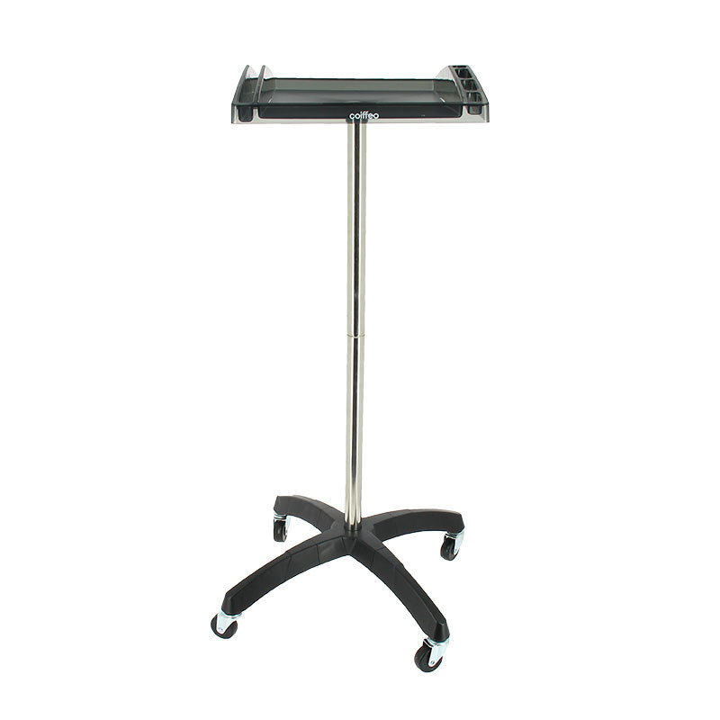 Table de service Coiffeo gris transparent 39,5 x 32,5 x 6 cm