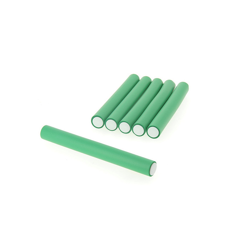 Bigoudis flexibles 22 mm x 18 cm, lot de 6 verts - Coiffeo