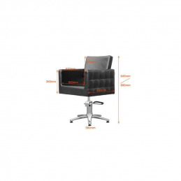 Fauteuil professionnel de coiffure Dimoda noir - Coiffeo