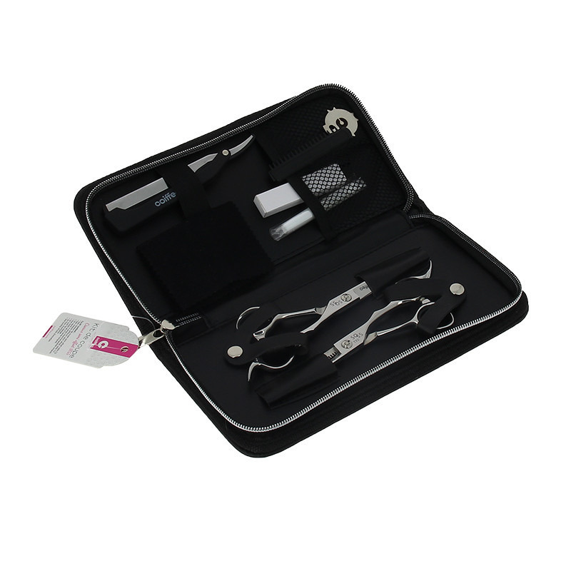 Kit ciseaux coiffure pro pour droitier avec rasoir 5.5