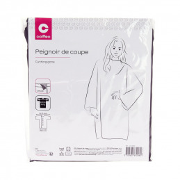 Peignoir noir de protection pour coupe Coiffeo
