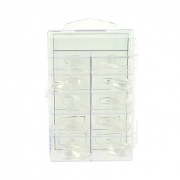 Capsules carrées transparentes à petite encoche Estheo