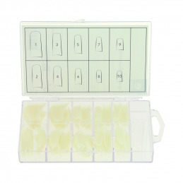 100 capsules carrées à petite encoche pour ongles Estheo