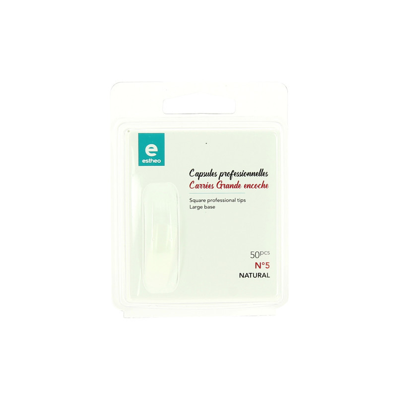 50 capsules carrées taille 5 grande encoche naturelles - Estheo