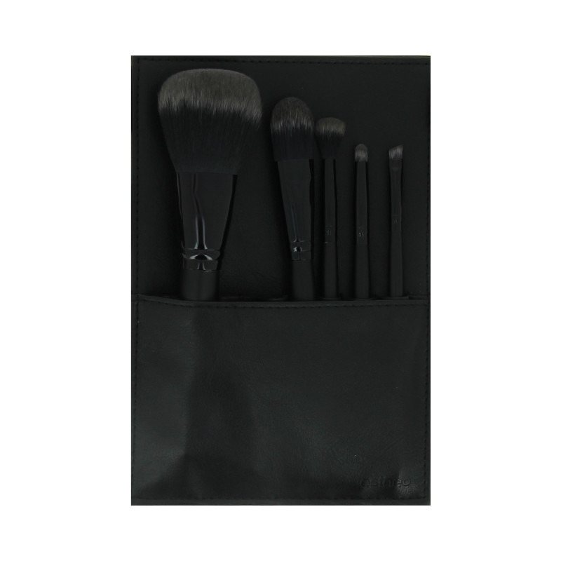 Set de 5 pinceaux maquillage avec trousse Estheo