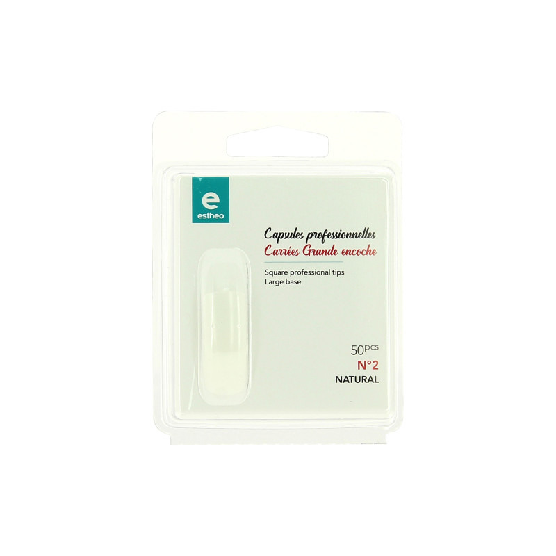 Capsules Estheo carrées n°2 à grande encoche naturelles