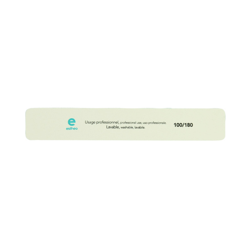 Lime à ongles professionnelle rectangulaire blanche Estheo