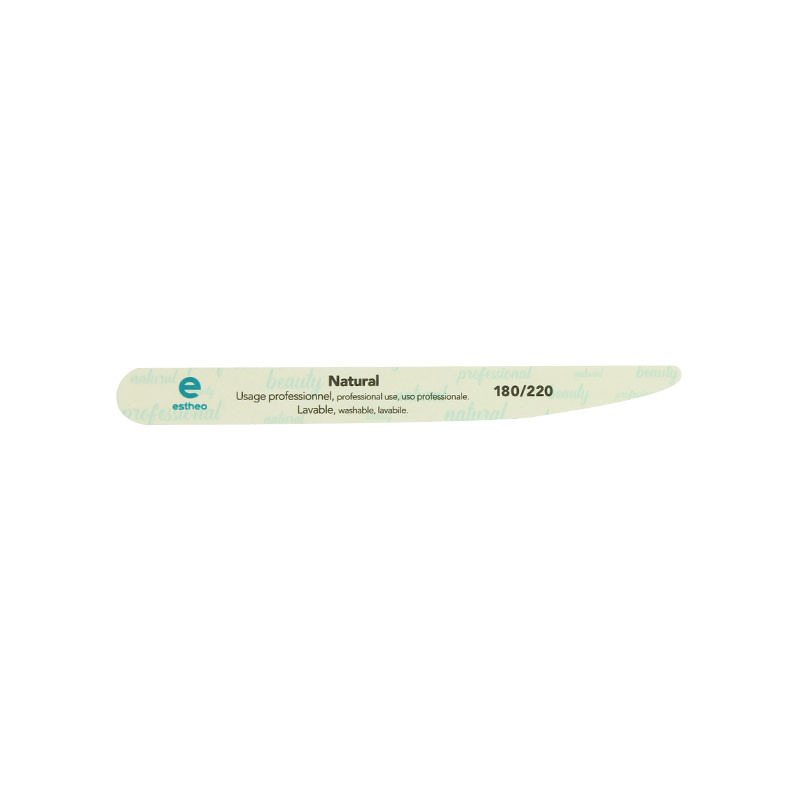 Lime à ongles professionnelle en bois 180/220 Natural Estheo