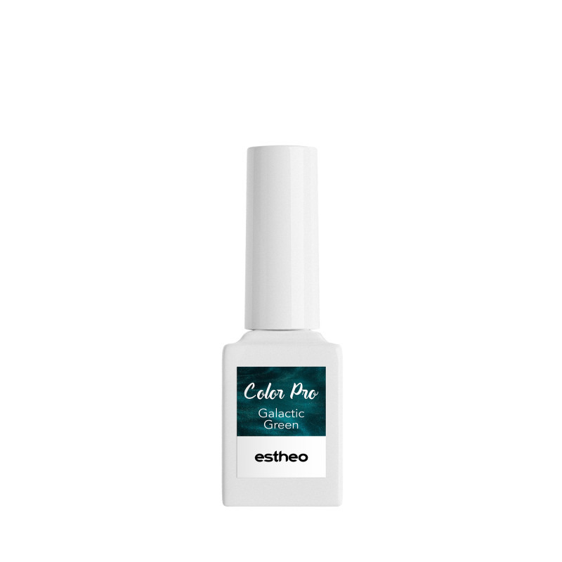 Vernis semi-permanent vert pailleté Galactic green 10 ml Estheo Vernis semi-permanent vert pailleté Galactic green 10 ml Estheo